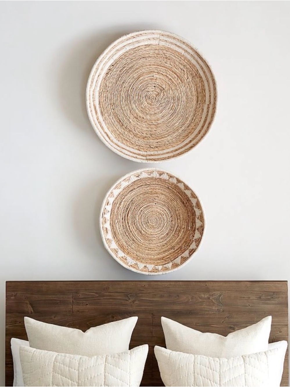 Pottery Barn Sunny Handwoven Basket Art Boho Set Home Decor